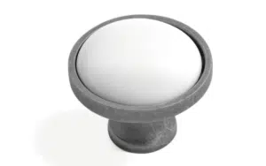 כפתור דגם 8256 כסף עתיק+פורצלן לבן