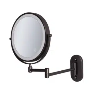 מראה מגדילה X7 טאץ' תאורת לד 20 ס"מ שחור מט