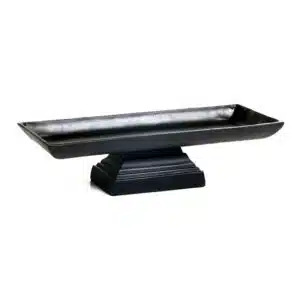 מגש מתכת מלבני שחור על בסיס