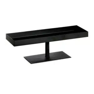 מגש מלבני שחור על רגל ג'16ס''מ