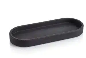 מגש בטון אובלי שחור גדול  30 ס''מ