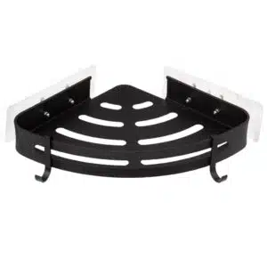 מדף פינתי אלומיניום בהדבקה שחור