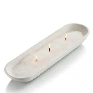 סט כלי בטון מאורך לבן  + 500 גרם פניני שעווה לבן FRENCH MUSK