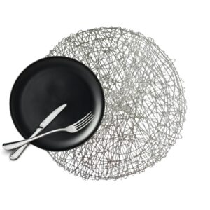 פלייסמנט כסף תחרה (4יח) קוטר 38ס''מ