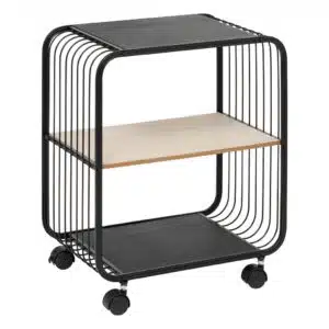 יחידת מדפים 2 קומות + גלגלים