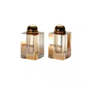 זוג מלחיות קריסטל אמבר "שבת שלום"