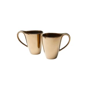 סט 6 מגים פורצלן זהב