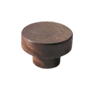 ידית כפתור עץ דגם 5606 קוטר 35 מ''מ אגוז כהה