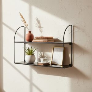 מדף תלייה 2 קומות  שחור  ‏