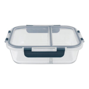 קופסת זכוכית מלבנית מחולקת מכסה 980מ''ל