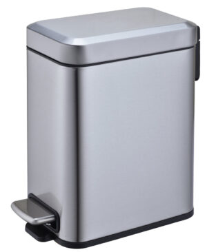 פח פדל מלבני צר דגם לונה 5 ליטר כסוף  BRAVO