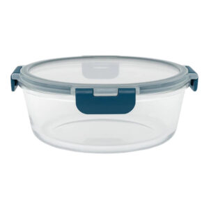 קערת זכוכית עגולה עם מכסה 950מ''ל