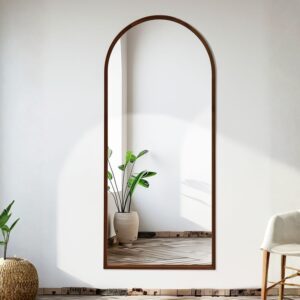 מראה מסגרת עץ גוון אגוז 80X180 קשת